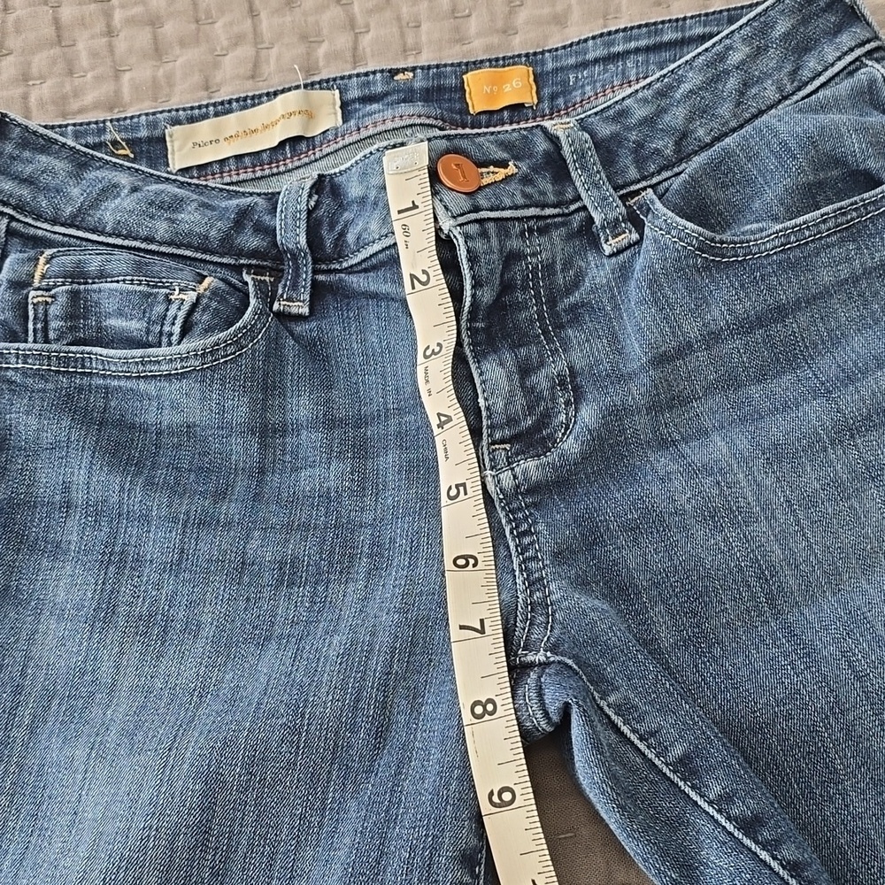 Pilcro and the Letterpress Stet Fit- Skinny Blue Jeans with Subtle Fading - Picture 8 of 13